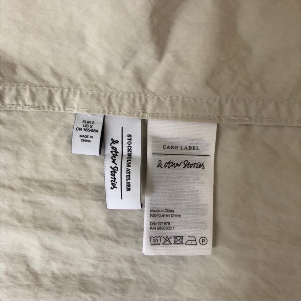 & Other Stories Neutral Beige Lightweight Trench Coat - Picture 7 of 13